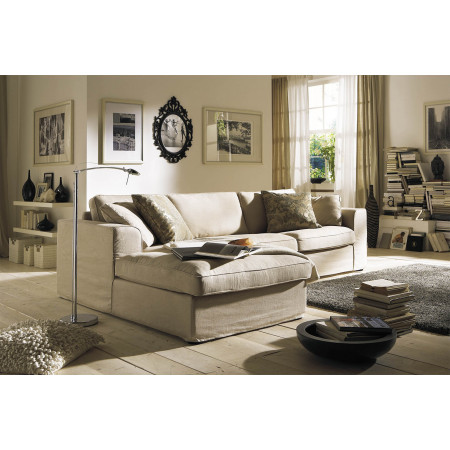Fabien sofa 2,5 z szezlongiem i luźnym pokrowcem