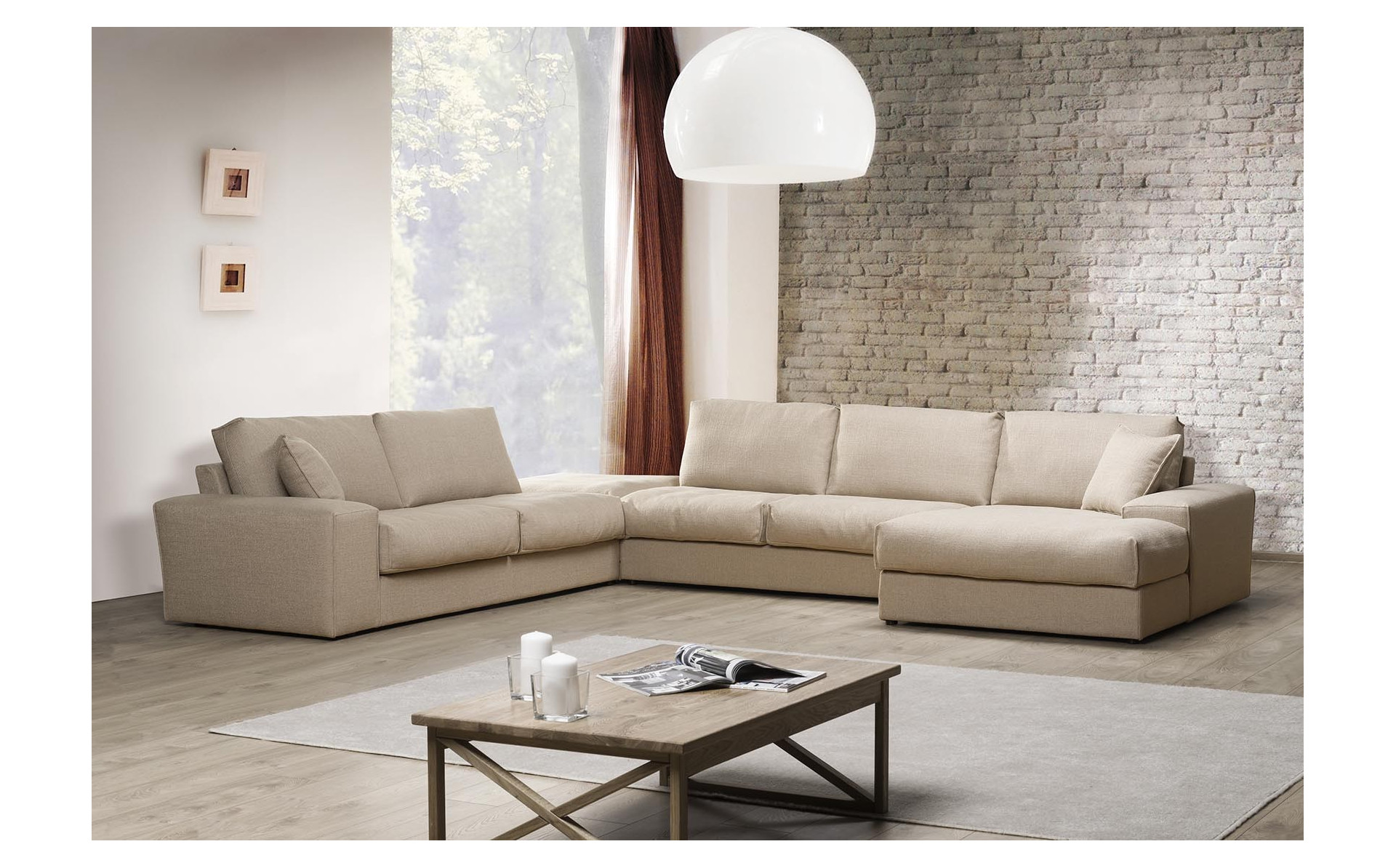 Dawson komfortowa narożna sofa z szezlongiem 306 x 368 x 165 cm