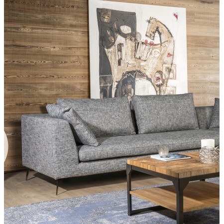 Nowoczesna sofa Allegria ze zdejmowanym pokrowcem na metalowych nogach 330x230cm