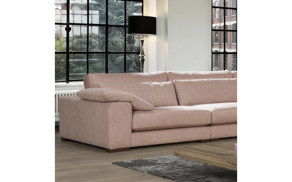 Wyprzedaż ekspozycji! Komfortowa sofa z szezlongiem Onyx 385x180cm z klasycznymi podłokietnikami