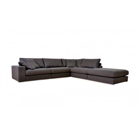Alberta XL 348x 448x205cm, sofa narożna z pufą