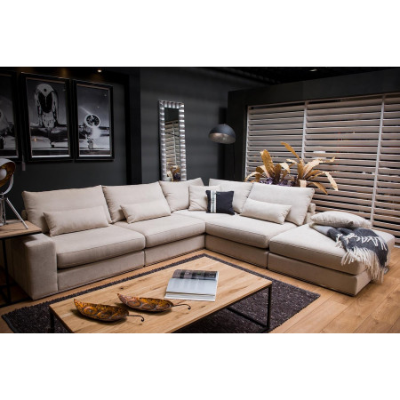 Alberta XL 348 x 448 x 205cm, sofa narożna z pufą