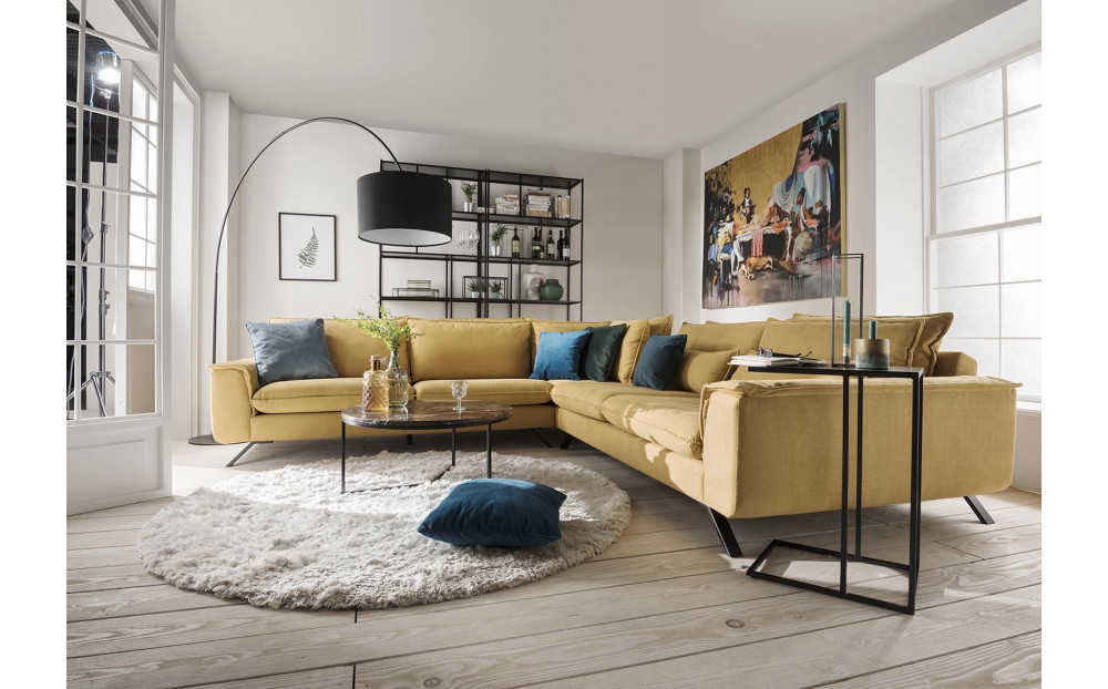 Napoli narożna sofa 333x303cm o dwóch różnych głębokościach siedzisk