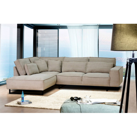Degero narożna sofa 299x220cm z ozdobnym szwem