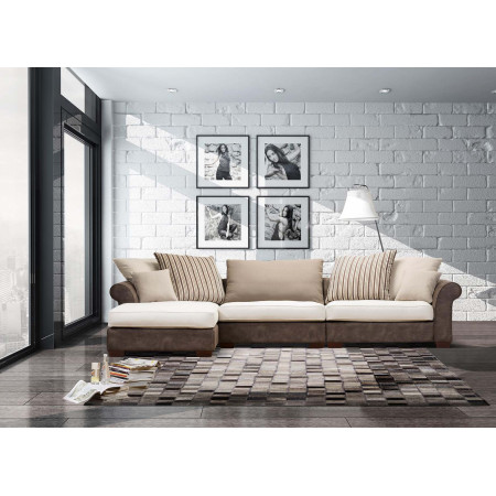 Castle sofa tapicerowana z szezlongiem 180x358cm
