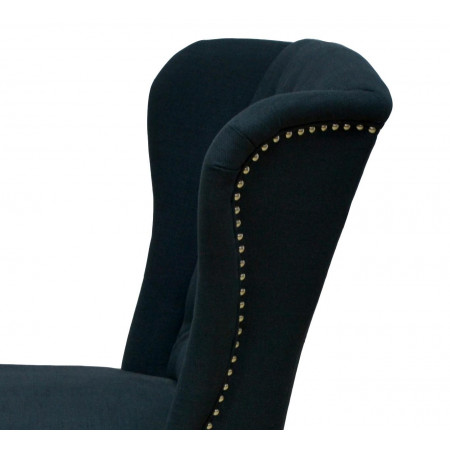 Lucca eleganckie krzesło z chromowanym uchwytem i ozdobnymi gwoździami