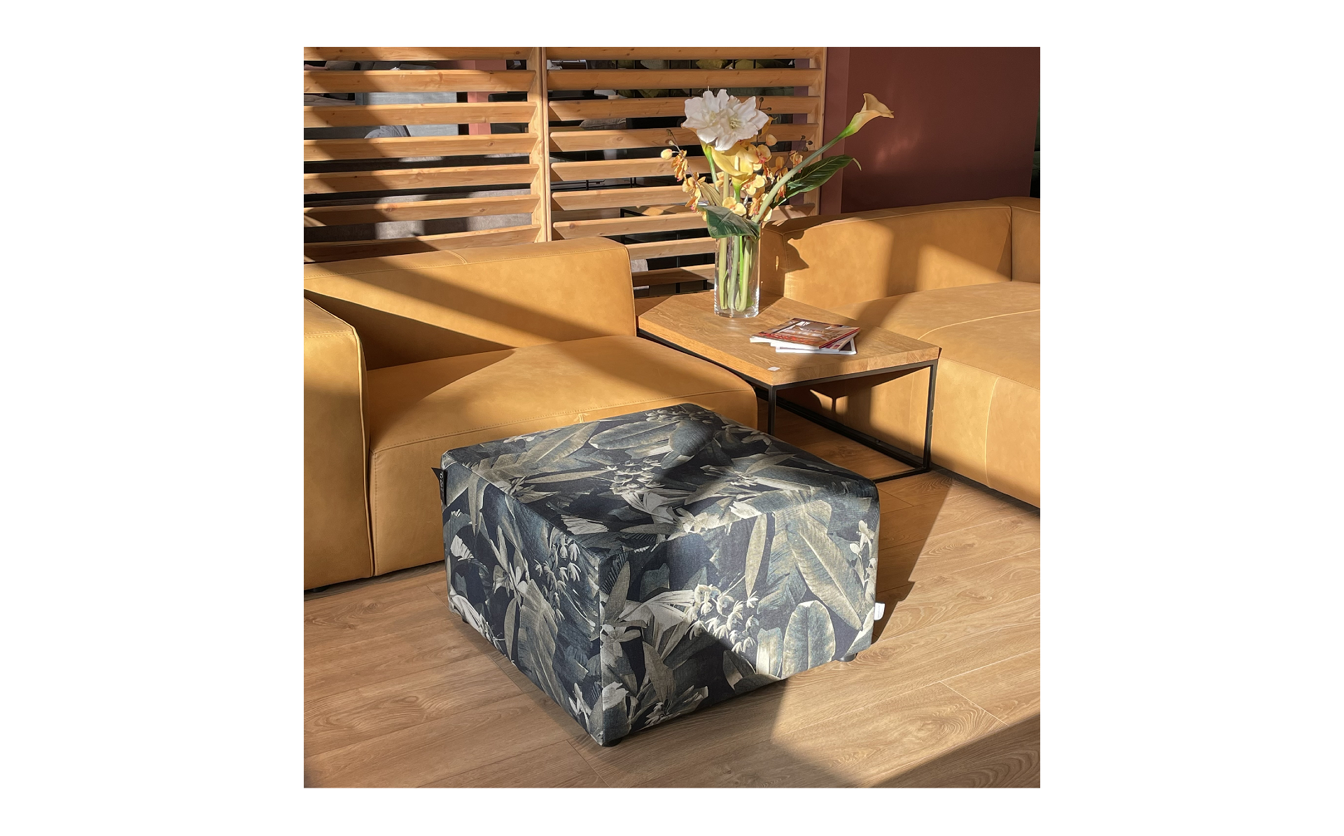 Pufa kwadratowa wzorzysta 70 cm x 70 cm Meble wypoczynkowe sklep