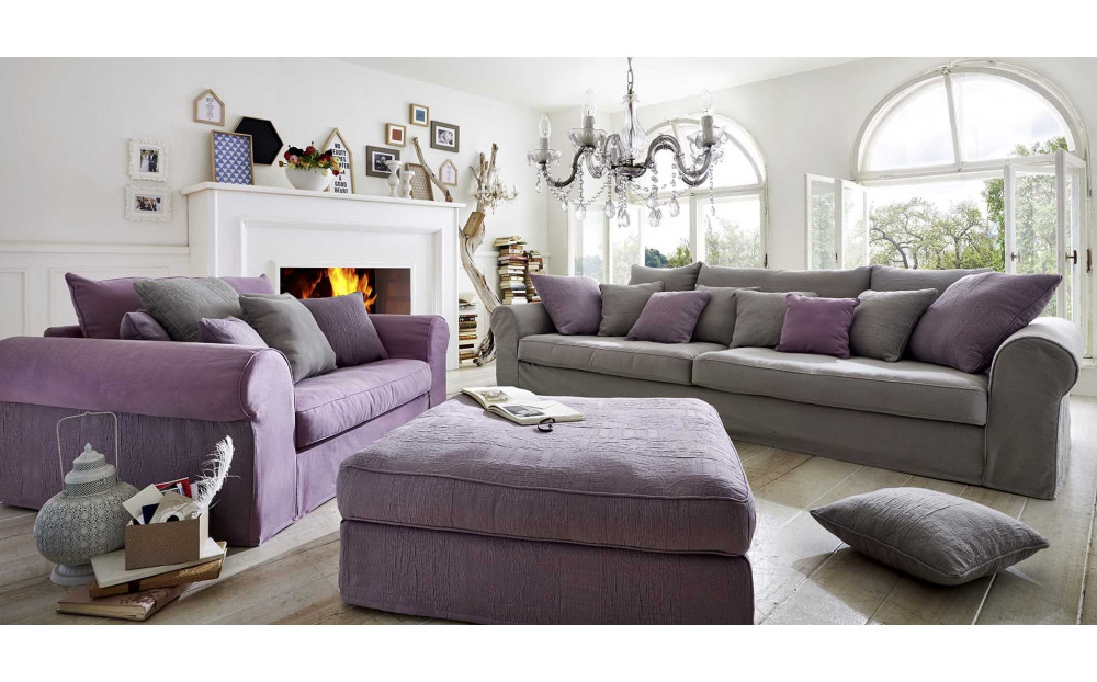 Gand stylowa sofa 200 cm z luźnym pokrowcem