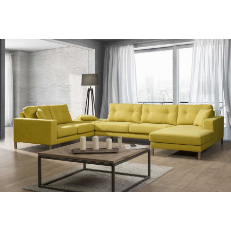 Ferrara nowoczesna sofa narożna z szezlongiem 330x161cm