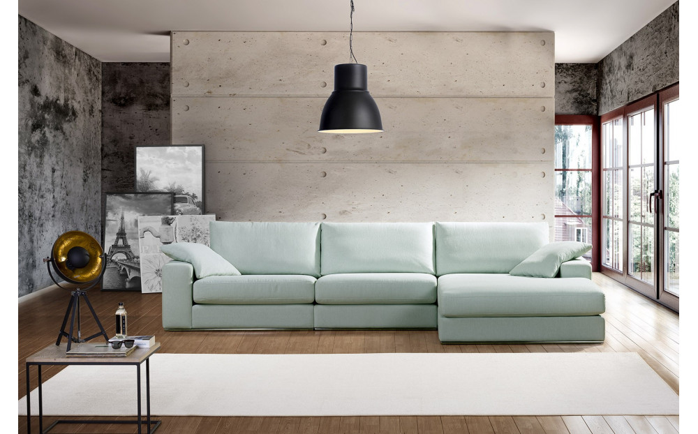 Alberta nowoczesna sofa z szezlongiem Max, szerokość 378cm