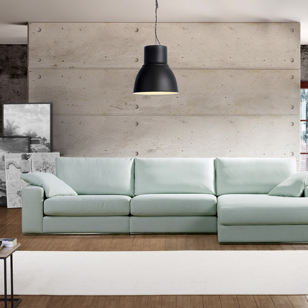 Alberta nowoczesna sofa z szezlongiem Max, szerokość 378cm