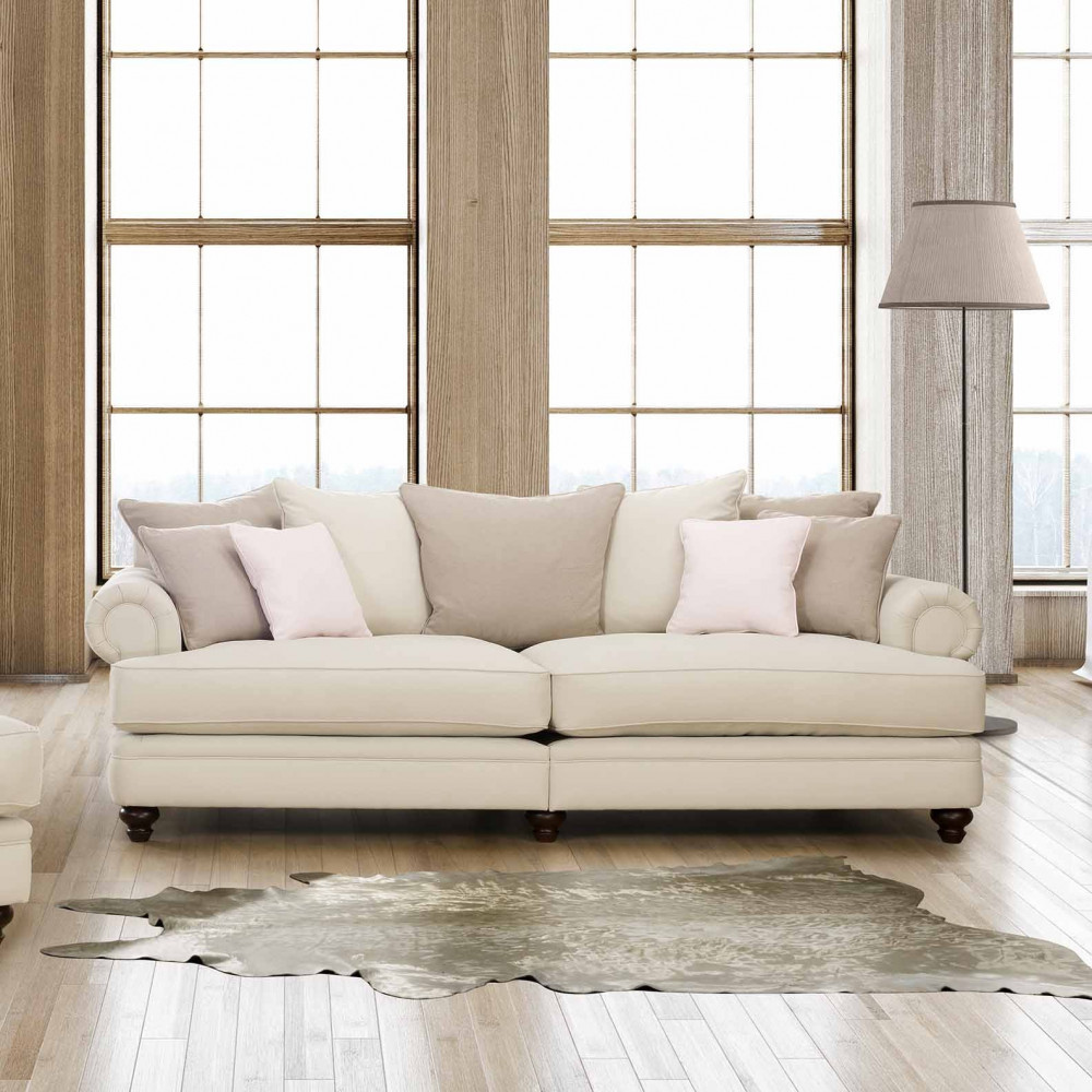Chelsea XL sofa 290 cm z głębokim siedziskiem i stylizowanymi nogami